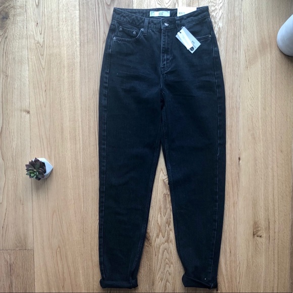 TOPSHOP NWT MOM JEANS BLACK - Picture 2 of 8